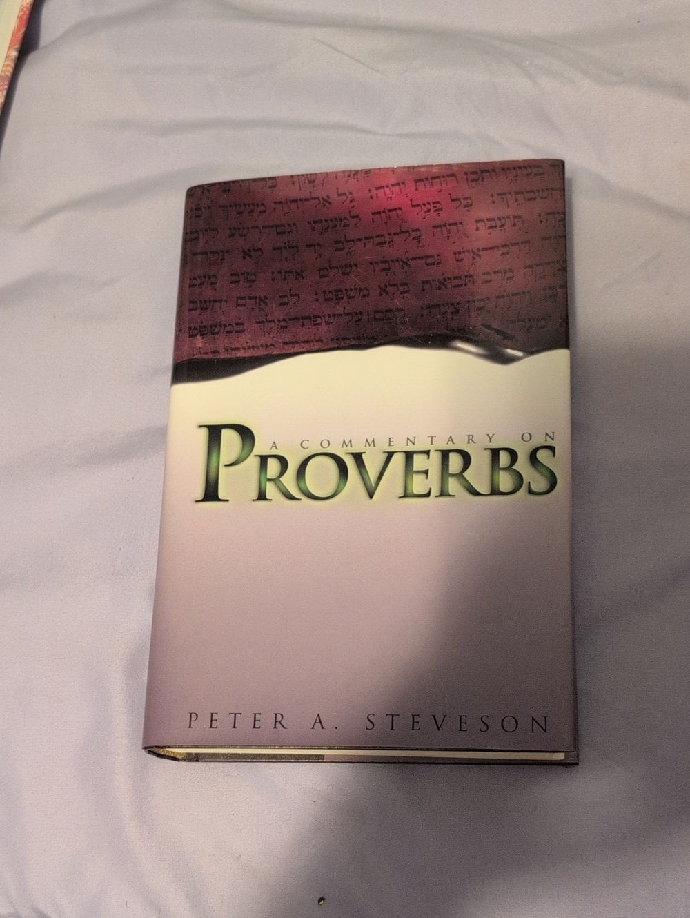 A Commentary on Proverbs by Peter A. Steveson - Beige & Brown Hardcover